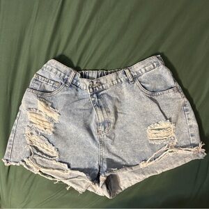 Women's Light Blue Denim Shorts